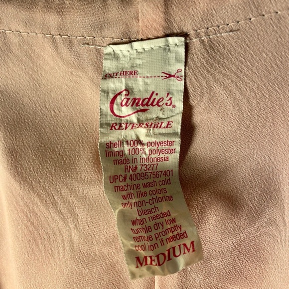 Candie’s cami strap racer back reversible floral and pink tank size Medium - Picture 2 of 9